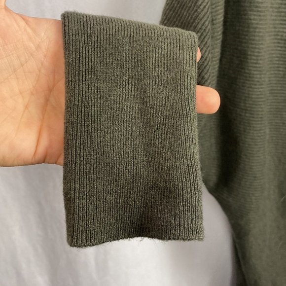 ALL SAINTS Ridley Dress Wool Cashmere Turtleneck - Dark Olive Green - Size Small - Picture 7 of 13